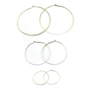 Large Silver Hoops