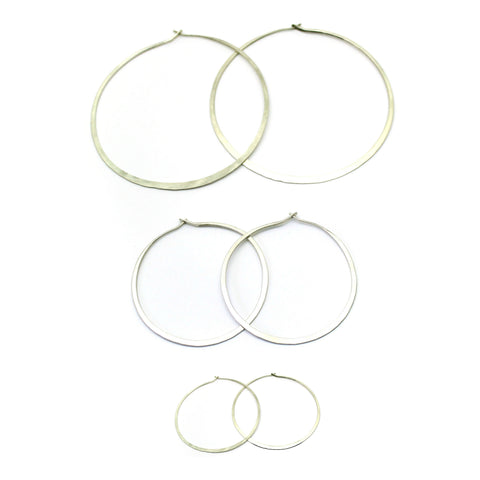 Large Silver Hoops