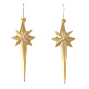 Star Dagger Earrings - Vermeil & Diamond